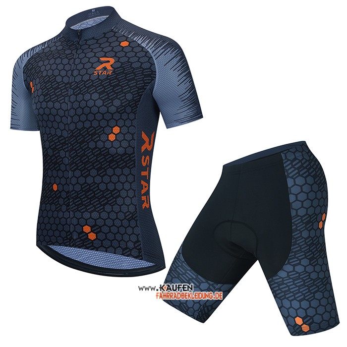 R Star Kurzarmtrikot 2021 und Kurze Tragerhose Tief Grau